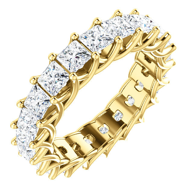 6.30ct Princess Moissanite Eternity Band - I Heart Moissanites