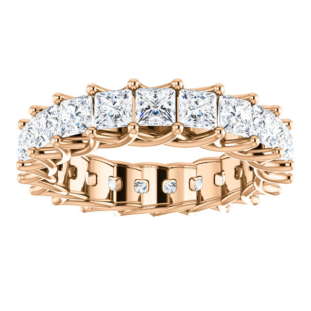6.30ct Princess Moissanite Eternity Band - I Heart Moissanites