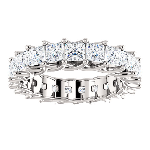6.30ct Princess Moissanite Eternity Band - I Heart Moissanites