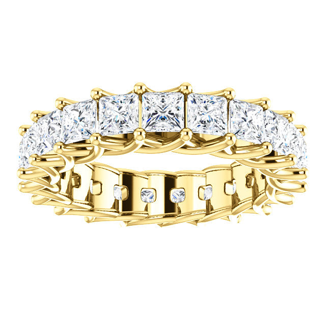 6.30ct Princess Moissanite Eternity Band - I Heart Moissanites