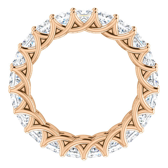 6.30ct Princess Moissanite Eternity Band - I Heart Moissanites