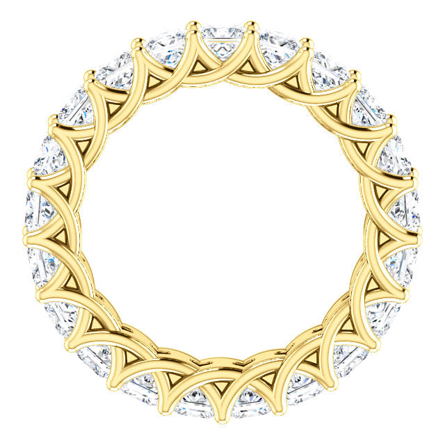 6.30ct Princess Moissanite Eternity Band - I Heart Moissanites