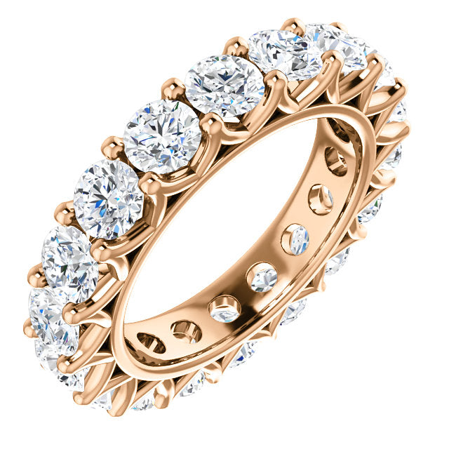 5.40ct Round Brilliant Moissanite Eternity Band - I Heart Moissanites