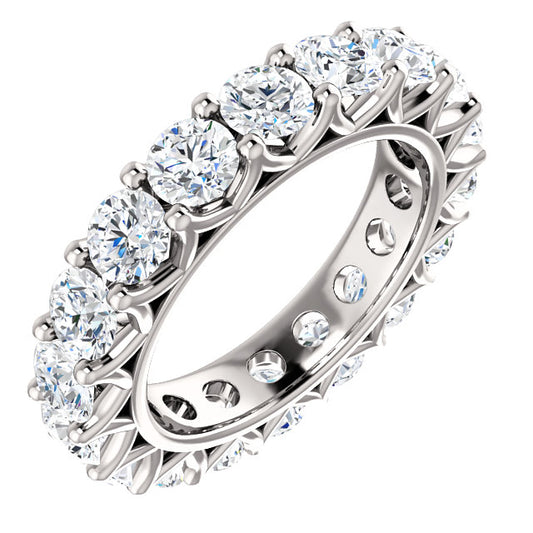 5.40ct Round Brilliant Moissanite Eternity Band - I Heart Moissanites