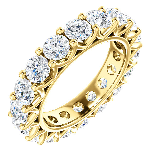 5.40ct Round Brilliant Moissanite Eternity Band - I Heart Moissanites