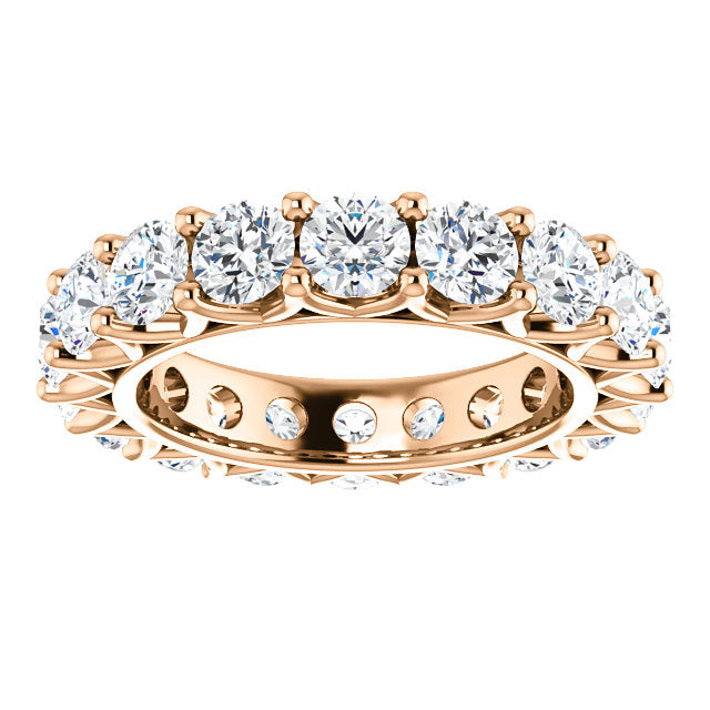 5.40ct Round Brilliant Moissanite Eternity Band - I Heart Moissanites