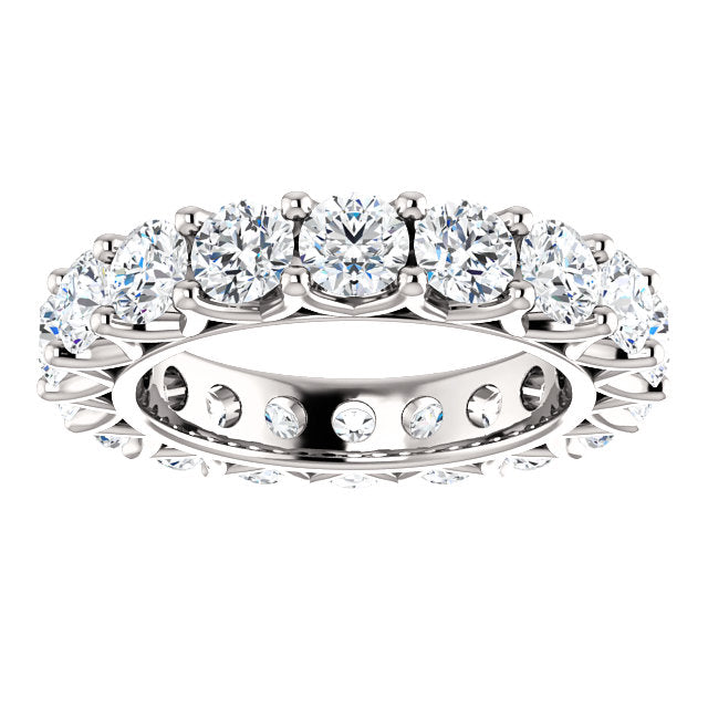 5.40ct Round Brilliant Moissanite Eternity Band - I Heart Moissanites