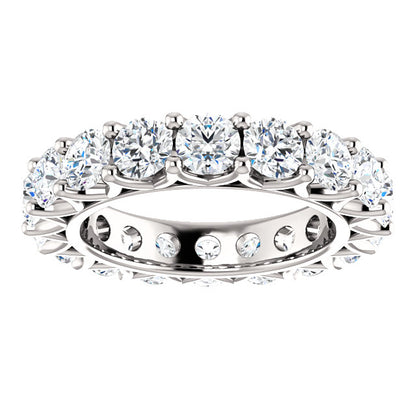 5.40ct Round Brilliant Moissanite Eternity Band - I Heart Moissanites