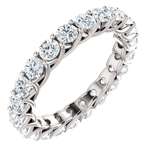 2.20ct Round Brilliant Moissanite Eternity Band - I Heart Moissanites