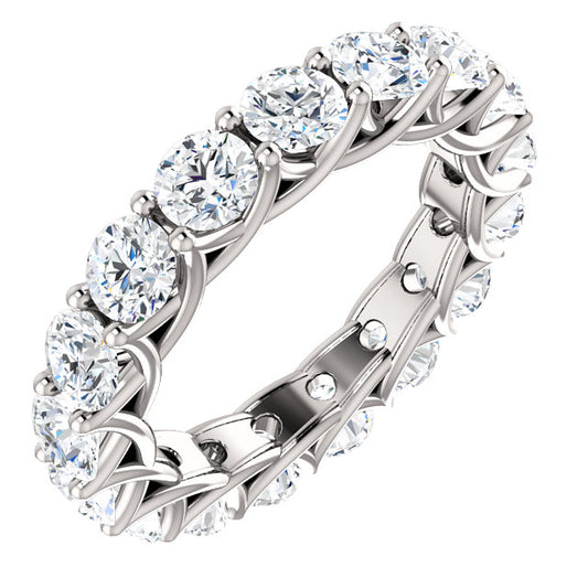 5.10ct Round Brilliant Moissanite Eternity Band - I Heart Moissanites