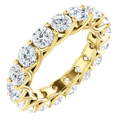 5.10ct Round Brilliant Moissanite Eternity Band - I Heart Moissanites