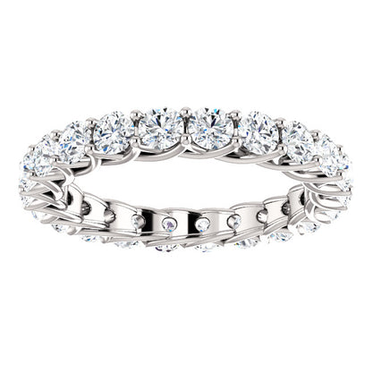 2.20ct Round Brilliant Moissanite Eternity Band - I Heart Moissanites