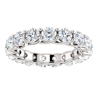 5.10ct Round Brilliant Moissanite Eternity Band - I Heart Moissanites
