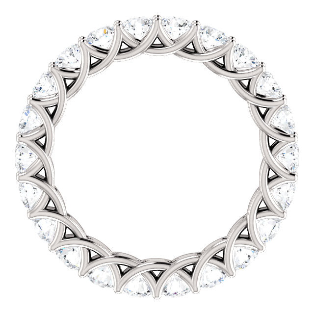 2.20ct Round Brilliant Moissanite Eternity Band - I Heart Moissanites