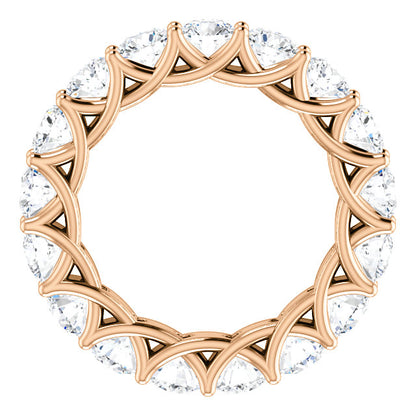 5.10ct Round Brilliant Moissanite Eternity Band - I Heart Moissanites