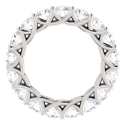 5.10ct Round Brilliant Moissanite Eternity Band - I Heart Moissanites