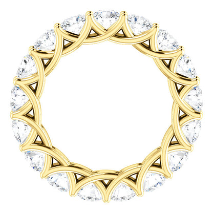 5.10ct Round Brilliant Moissanite Eternity Band - I Heart Moissanites