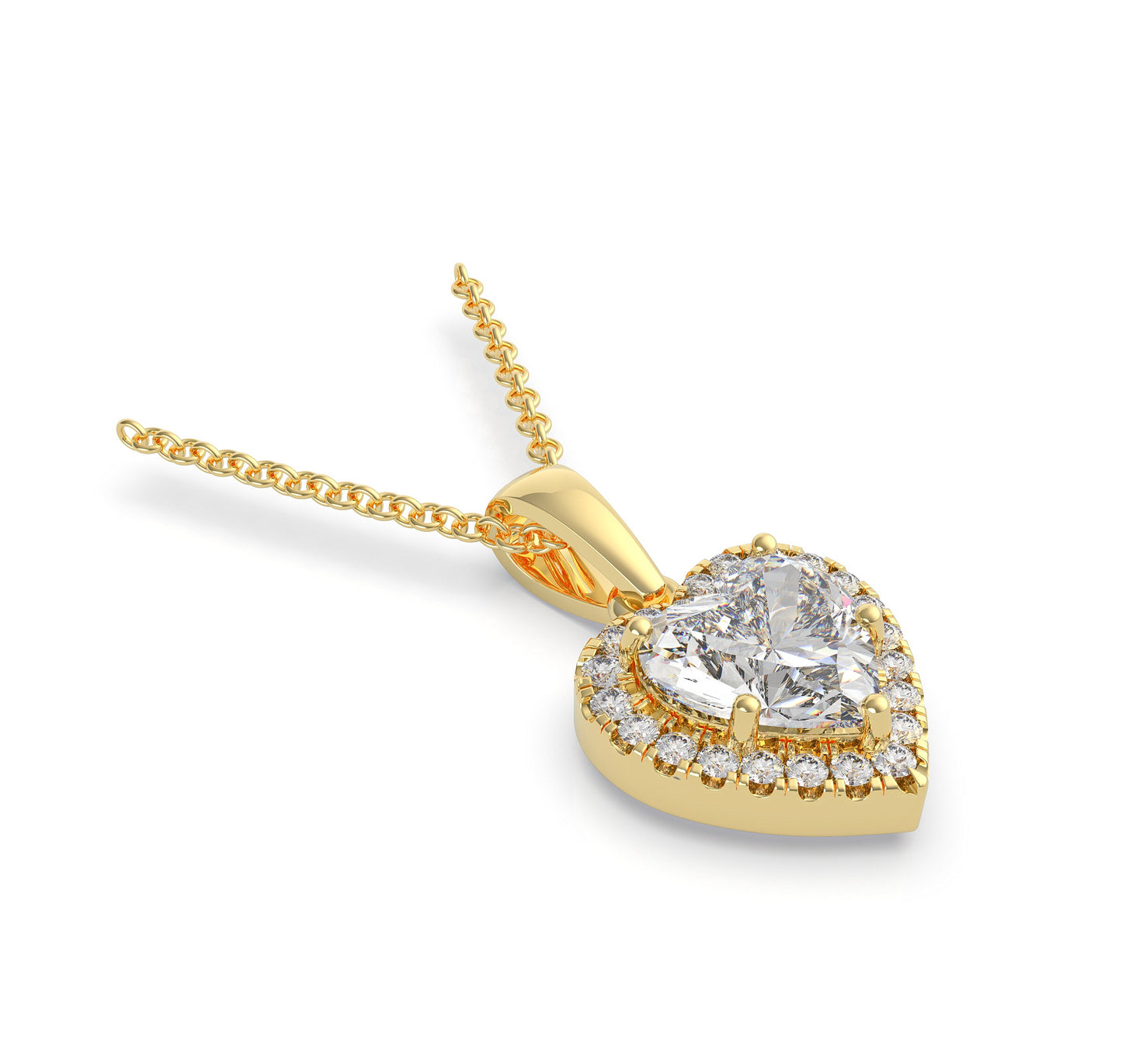 Moissanite Heart Pendant - I Heart Moissanites