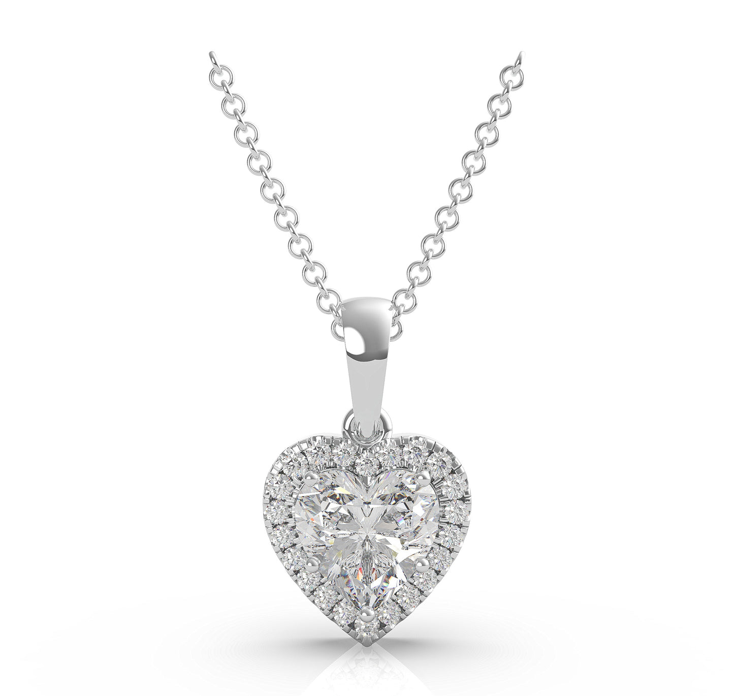 Moissanite Heart Pendant - I Heart Moissanites