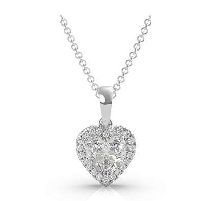 Moissanite Heart Pendant - I Heart Moissanites