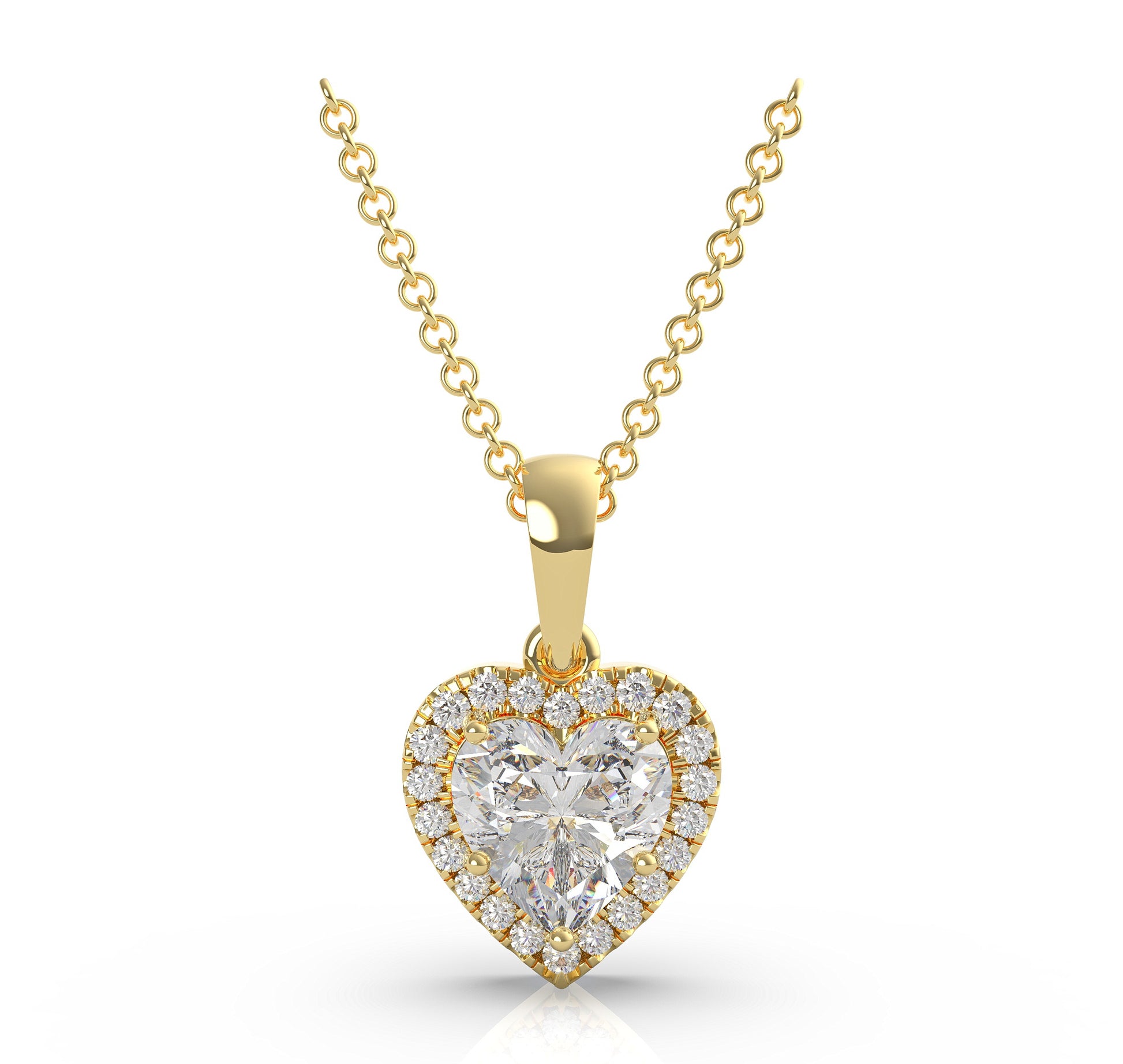 Moissanite Heart Pendant - I Heart Moissanites