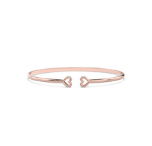 Solid Gold Heart Bangle
