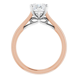 Five Claw Heart Solitaire Engagement Ring