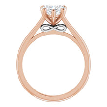 Five Claw Heart Solitaire Engagement Ring