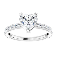 Heart Claw Set Style Engagement Ring