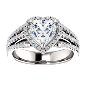 Heart Halo Style Engagement Ring