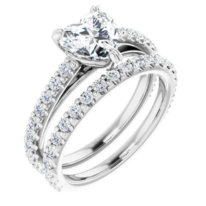 Heart Claw Set Style Engagement Ring
