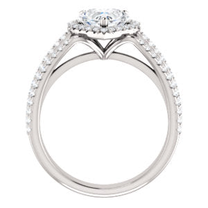 Heart Halo Style Engagement Ring