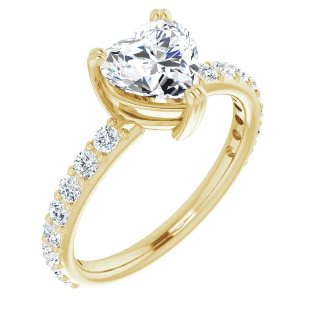 Heart Claw Set Style Engagement Ring