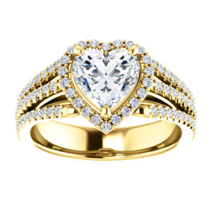 Heart Halo Style Engagement Ring