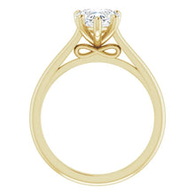 Five Claw Heart Solitaire Engagement Ring