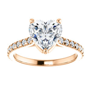 Heart Claw Set Eternity Style Engagement Ring - I Heart Moissanites