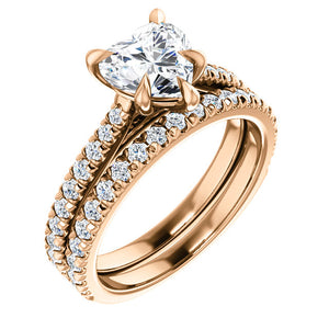 Heart Claw Set Style Engagement Ring - I Heart Moissanites