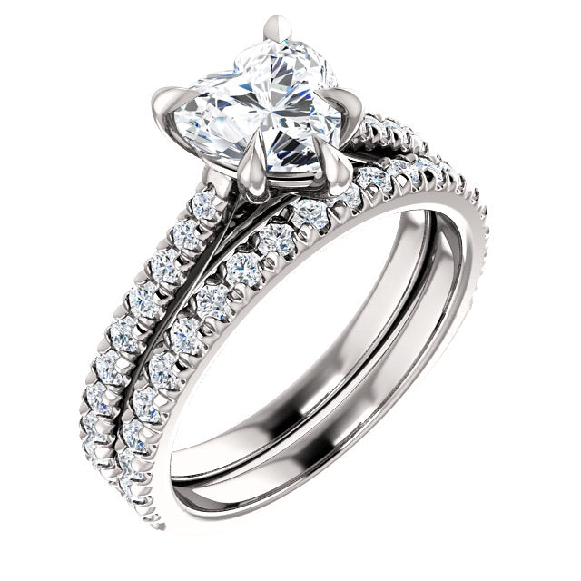 Heart Claw Set Style Engagement Ring - I Heart Moissanites