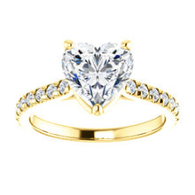 Heart Claw Set Eternity Style Engagement Ring - I Heart Moissanites
