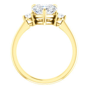 Heart Accent Engagement Ring - I Heart Moissanites