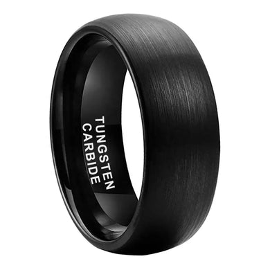 Tungsten Black Brushed Mens Ring