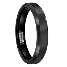 Tungsten Black Brushed & Polished Mens Ring