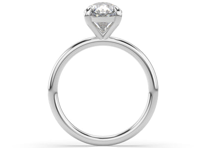 Five Claw Pear Solitaire Engagement Ring