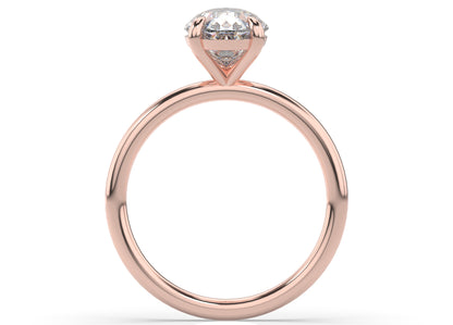 Five Claw Pear Solitaire Engagement Ring