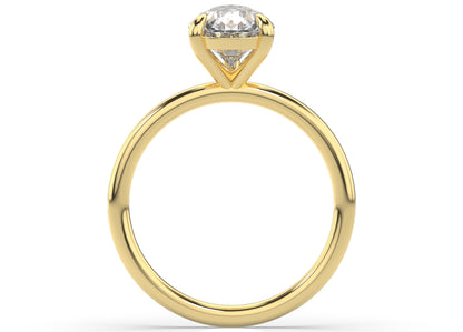 Five Claw Pear Solitaire Engagement Ring
