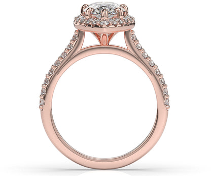 Pear Halo Style Engagement Ring