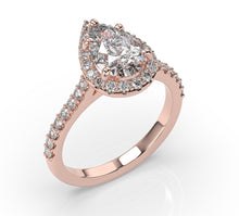 Pear Halo Style Engagement Ring