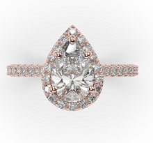Pear Halo Style Engagement Ring