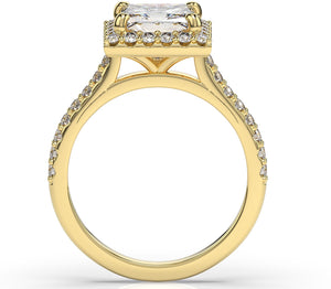 Princess Halo Style Engagement Ring
