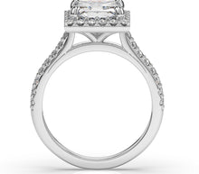 Princess Halo Style Engagement Ring